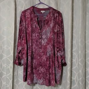 Avenue glittery purple blouse size 30/32